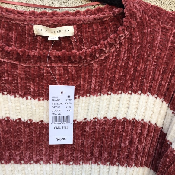 NWT PACSUN Striped Chenille Sweater - Picture 6 of 7